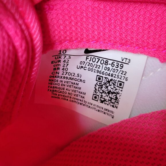 NEW Womens Nike Air Max Pre-Day NN Hyper Pink/White Sneakers FJ0708 639 Sz 9? 10 - Picture 9 of 10